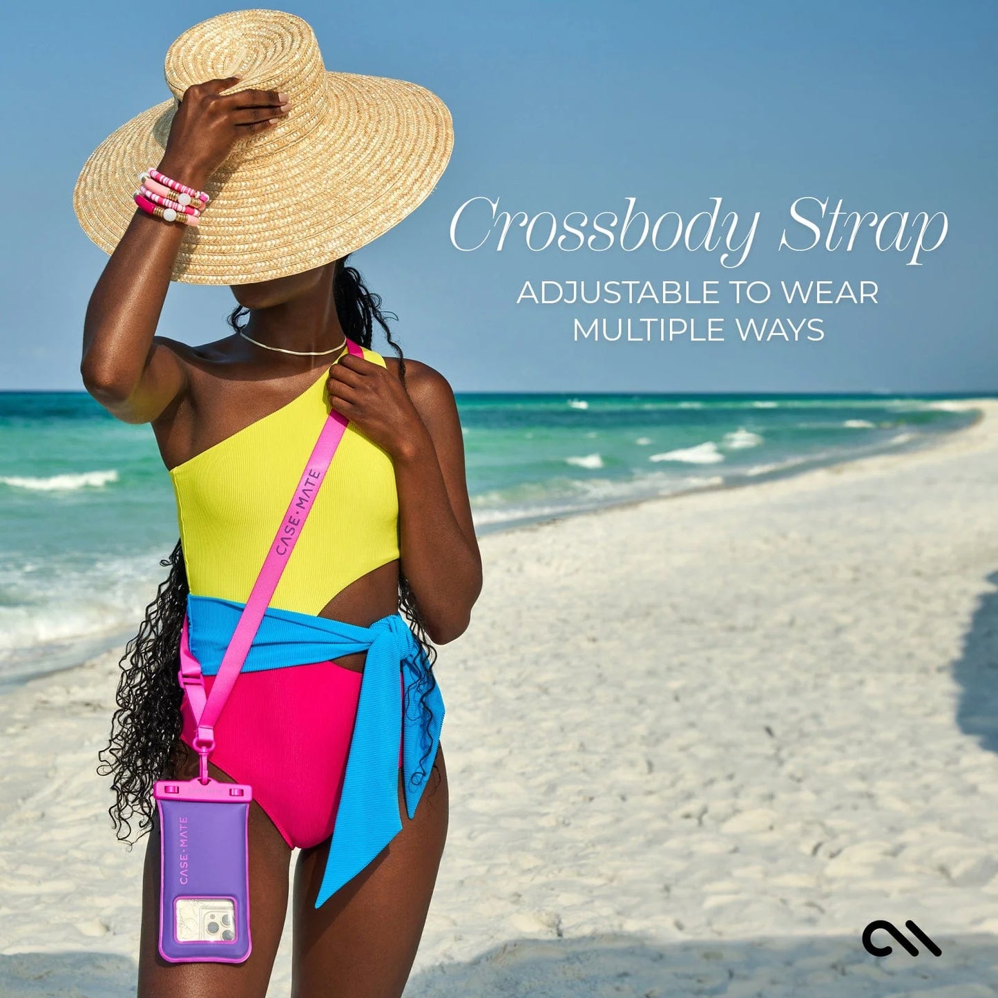 IP68 Floating Waterproof Phone Pouch / Case with Detachable Crossbody Lanyard - Purple Paradise