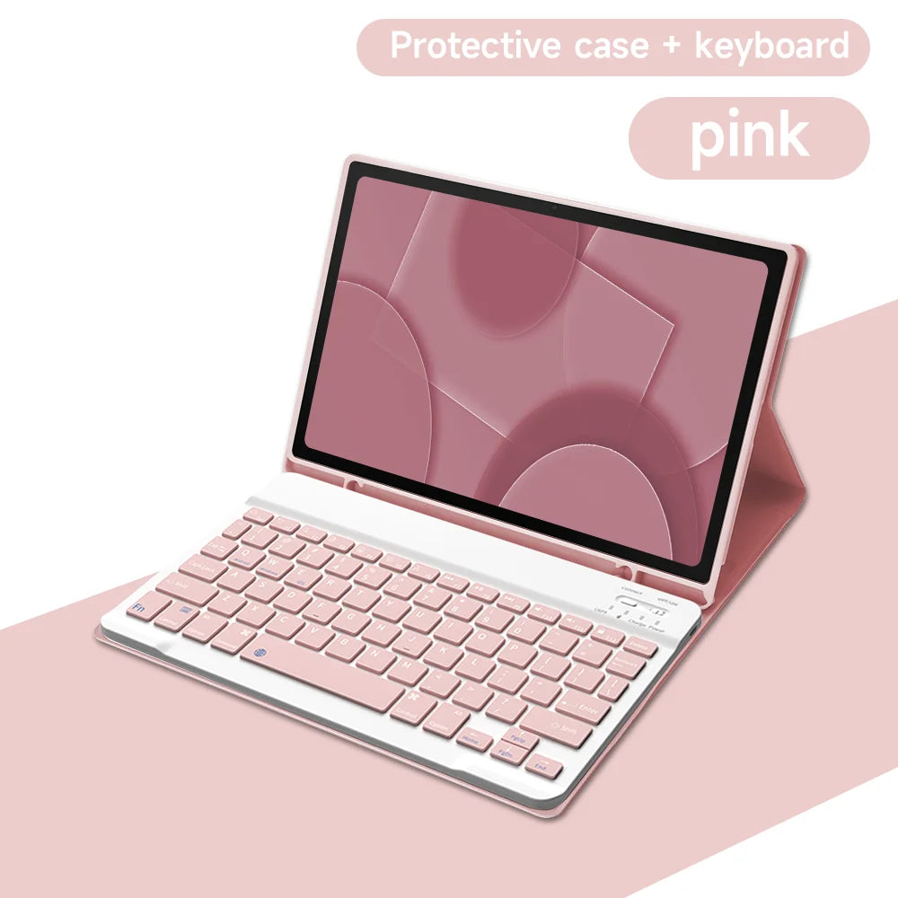 Tablet Case for Samsung Galaxy Tab S8 A8 S6 Lite Tablet Case with Bluetooth Keyboard Mouse Case for Samsung S7 plus S7 FE Case