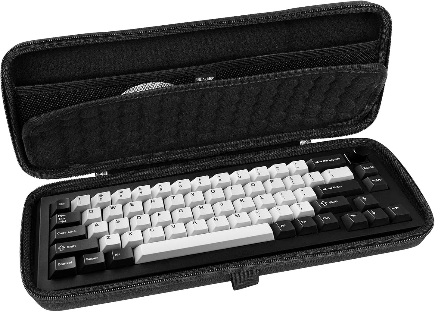 Hard Travel Case for Compact 65% Keyboard, Computer 68 Key Wireless/Wired Keyboard Carrying Storage Box Bag, Compatible with Keychron Q2 V2 Corsair K65 PRO ASUS ROG Falchion NX 65%