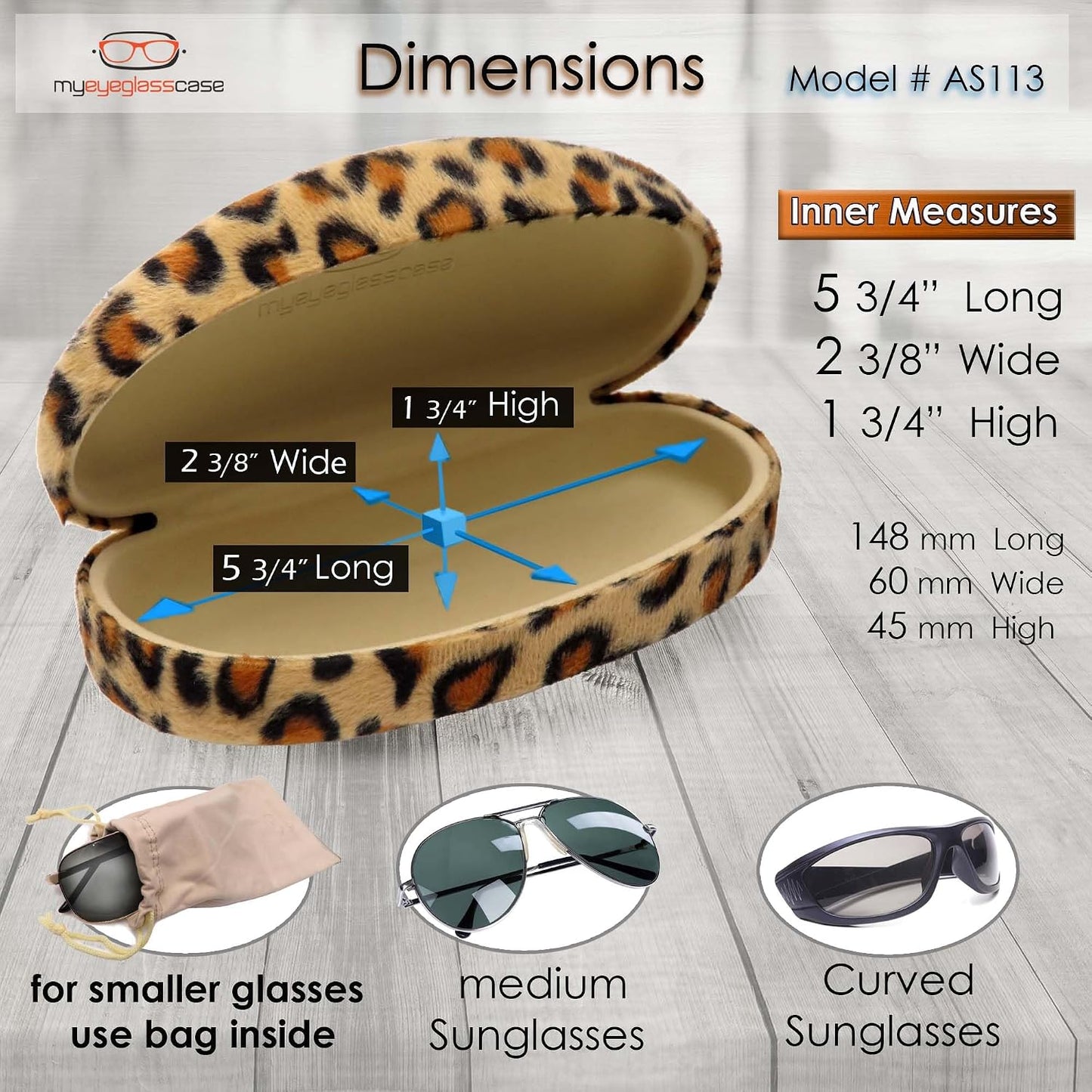Hard Sunglasses Case - Women Glasses Case Holder - Large Durable Eyeglass Case Hard Shell with Pouch & Cloth