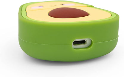 Cute Airpods Case, Airpods 2 Case, Funny 3D Cartoon Fruit Avocado Case, Soft Silicone Full Protection Shockproof Charging Case Cover with Keychain Airpods 1&2 Case for Kids Girls Boys Women