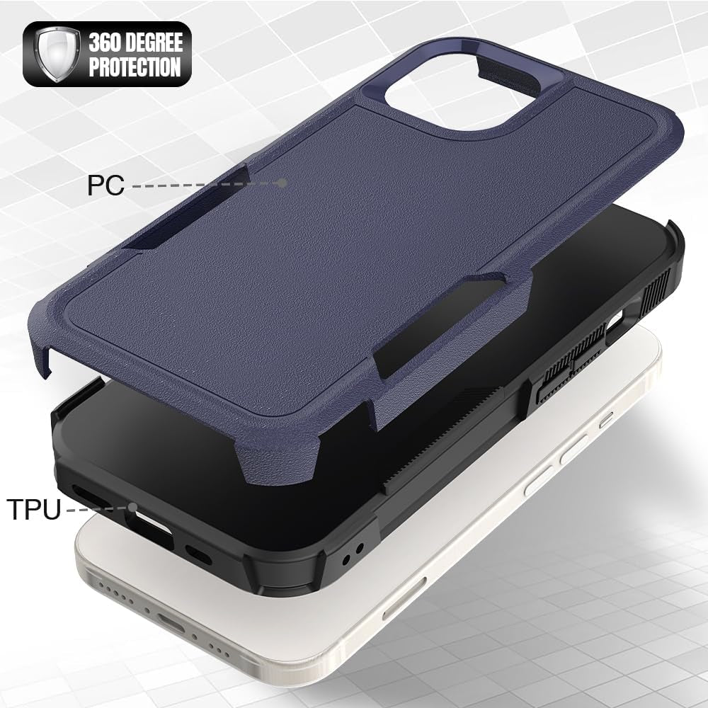 Case for Iphone 15 Case 6.1 Inch, Shockproof, Strong and Durable Phone Protective Case, Blue