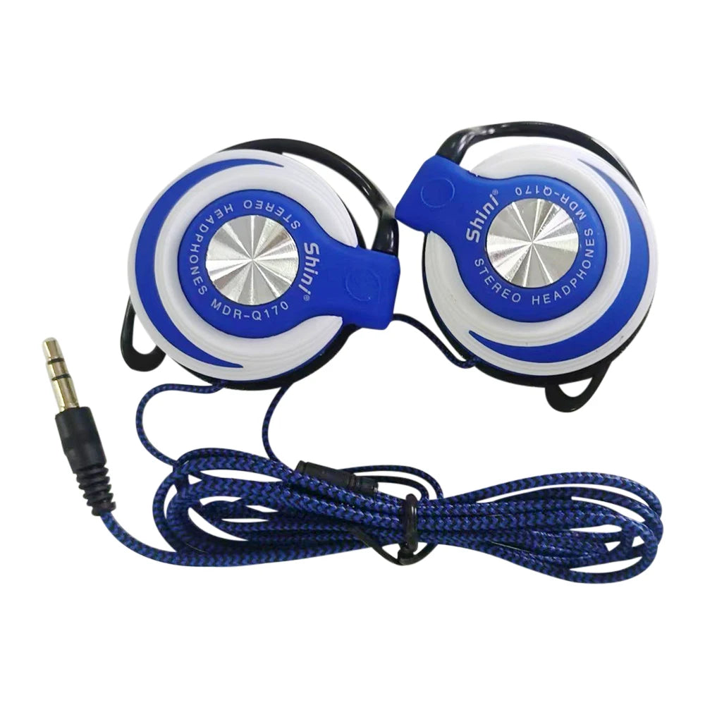 3.5mm Wired Headphones HIFI Heavy Bass Headset Over-ear Adjustable Ear Hook Earphones Music Headset For Mp3/MP4 Phone