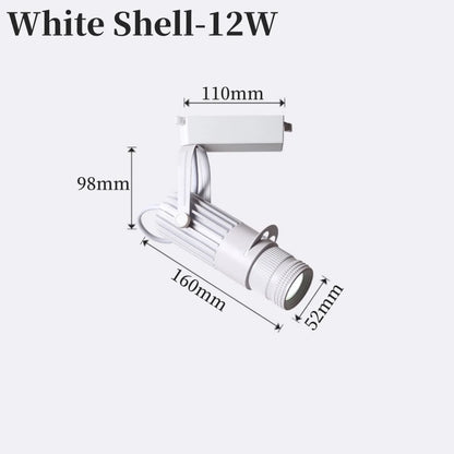 RGB Stage Zoom LED Track Lights Adjustable Focus Logo Projector Ceiling Spotlights Picture Gallery Theater Rail Lighting Fixture