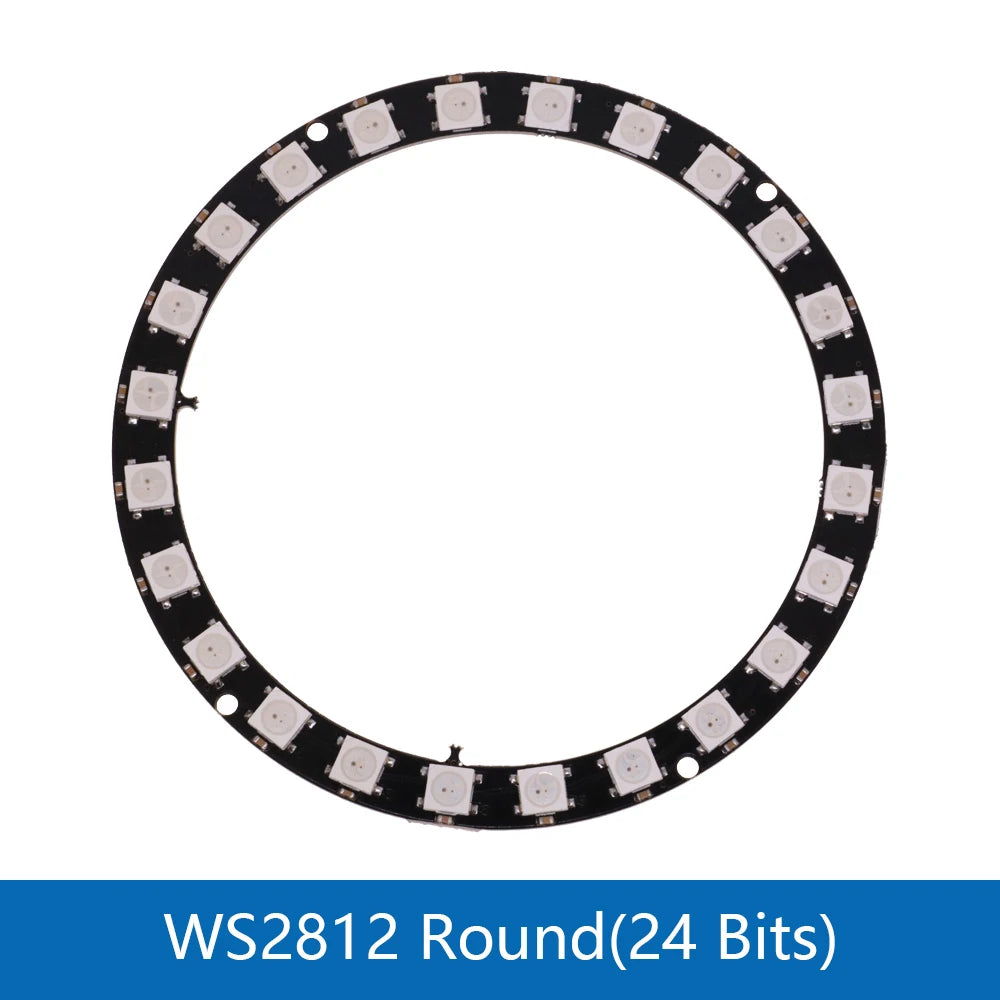 RGB LED Ring  1 3 4 7 8 9 12 16 24 32 Bits LEDs WS2812 5050 RGB LED Ring Lamp Light with Integrated Drivers For Arduino DIY Kit
