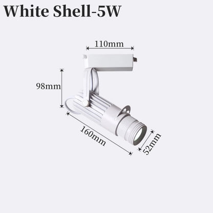 RGB Stage Zoom LED Track Lights Adjustable Focus Logo Projector Ceiling Spotlights Picture Gallery Theater Rail Lighting Fixture