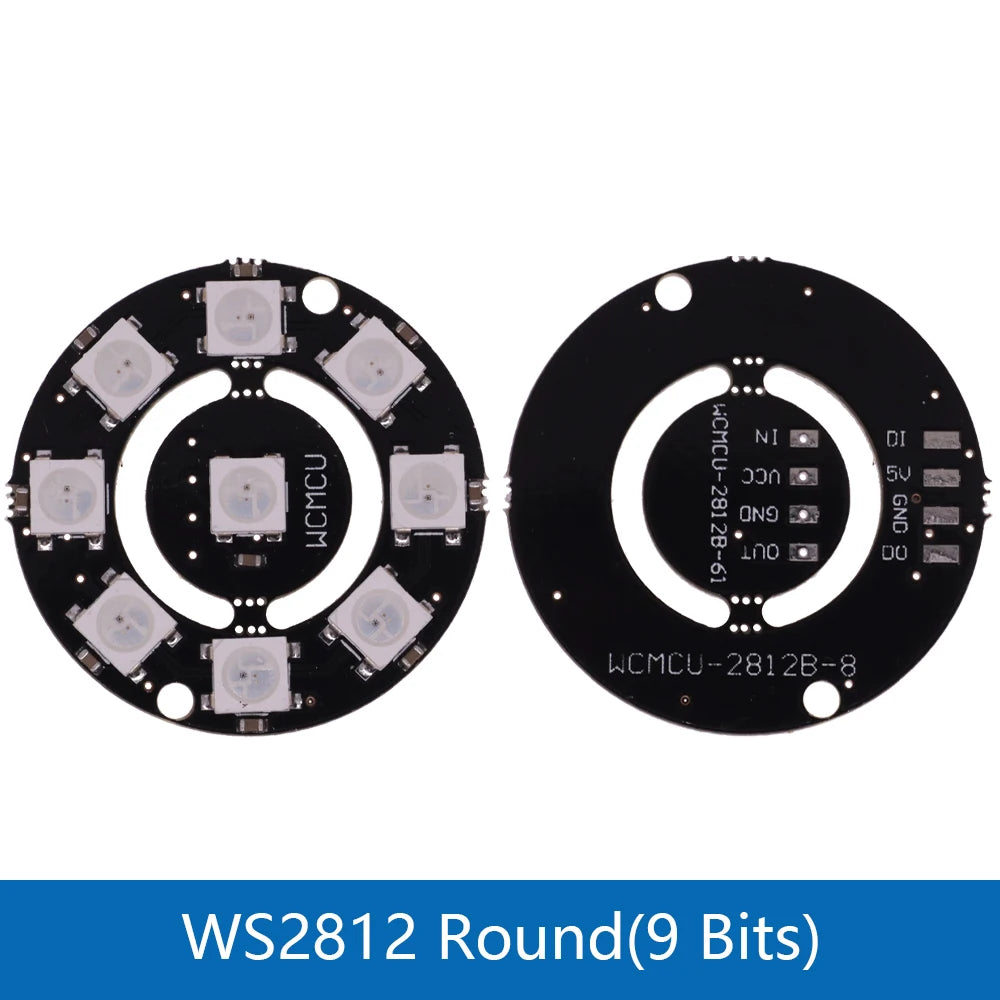 RGB LED Ring  1 3 4 7 8 9 12 16 24 32 Bits LEDs WS2812 5050 RGB LED Ring Lamp Light with Integrated Drivers For Arduino DIY Kit