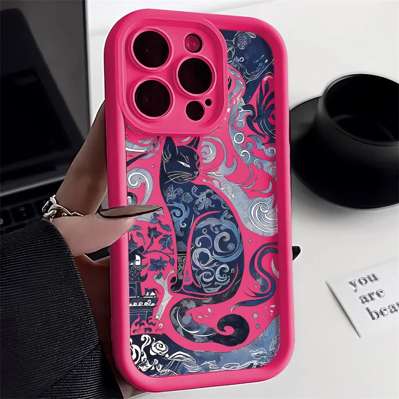 Cute Flower Phone Case For iPhone 17 Case iPhone 15 13 16 11 14 12 17 Pro Max XR 8 Plus SE Soft Matte Shockproof Silicone Cover