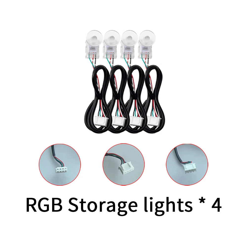 RGB "LED Lamp"App Light Ambient Accessories 4 wire LED Light Strip Door Light Storage Light Footlight Main/Sub Controller Parts
