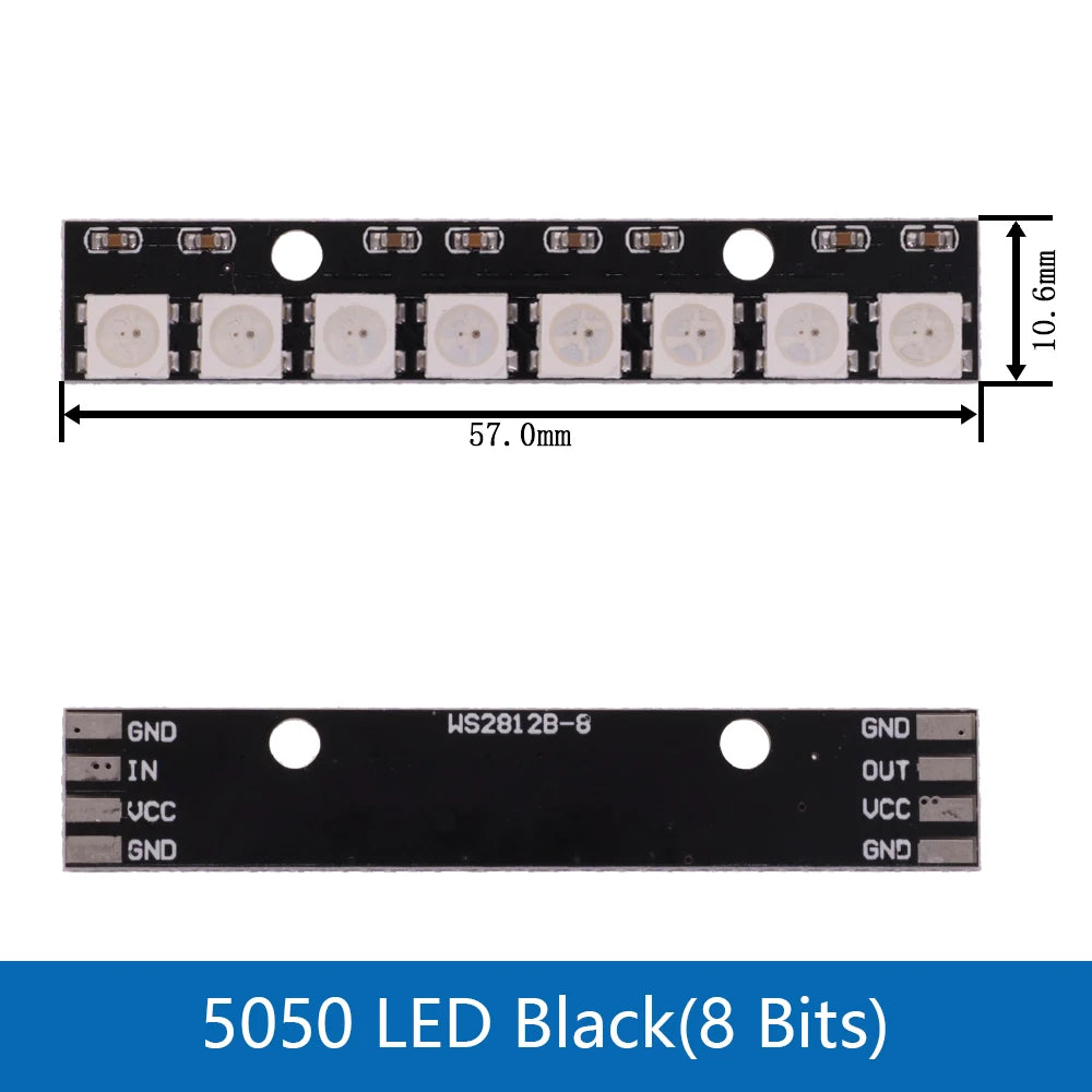 RGB LED Ring  1 3 4 7 8 9 12 16 24 32 Bits LEDs WS2812 5050 RGB LED Ring Lamp Light with Integrated Drivers For Arduino DIY Kit