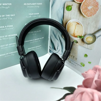 Headset for MAJOR IV Luminous Wireless Bluetooth Headset Heavy Bass Multi-Function Headset Microphone, Brown