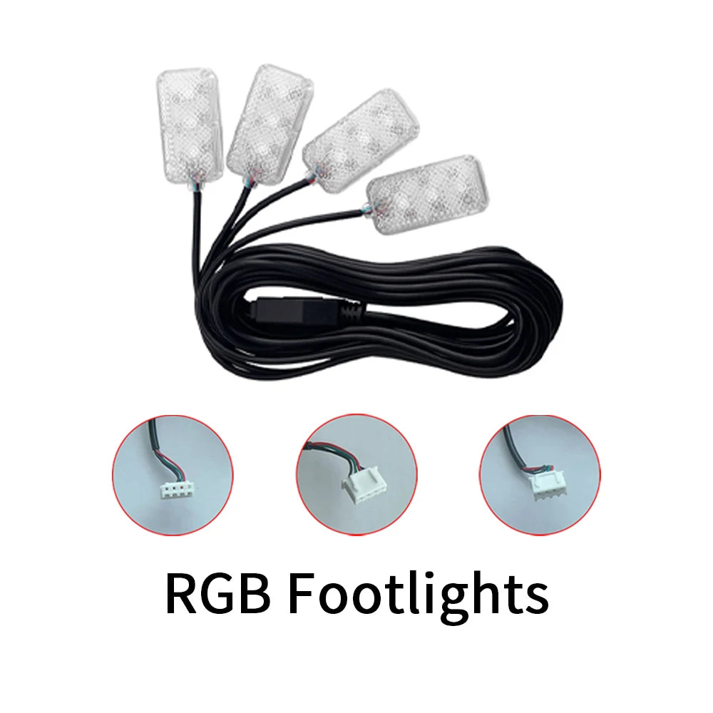 RGB "LED Lamp"App Light Ambient Accessories 4 wire LED Light Strip Door Light Storage Light Footlight Main/Sub Controller Parts