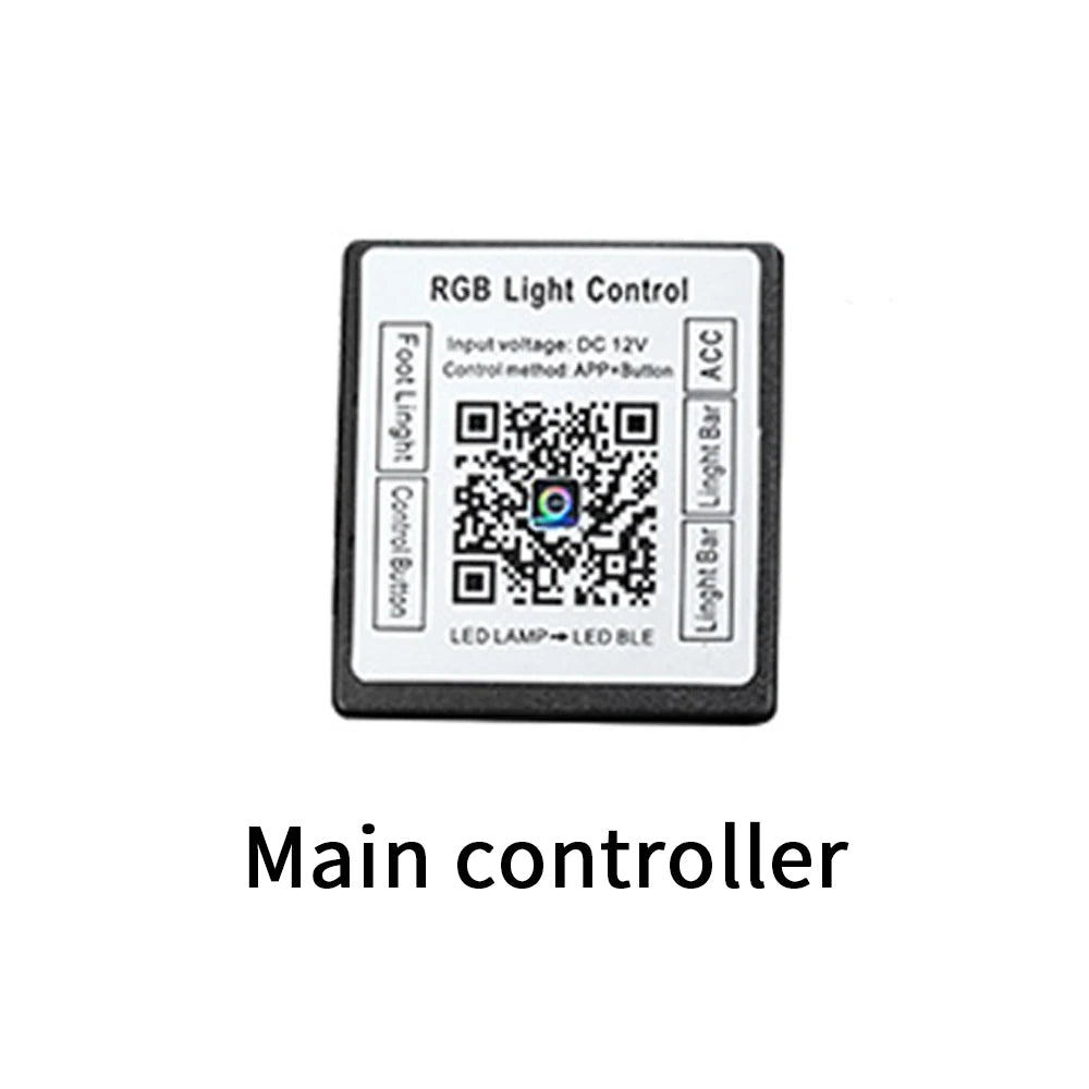 RGB "LED Lamp"App Light Ambient Accessories 4 wire LED Light Strip Door Light Storage Light Footlight Main/Sub Controller Parts