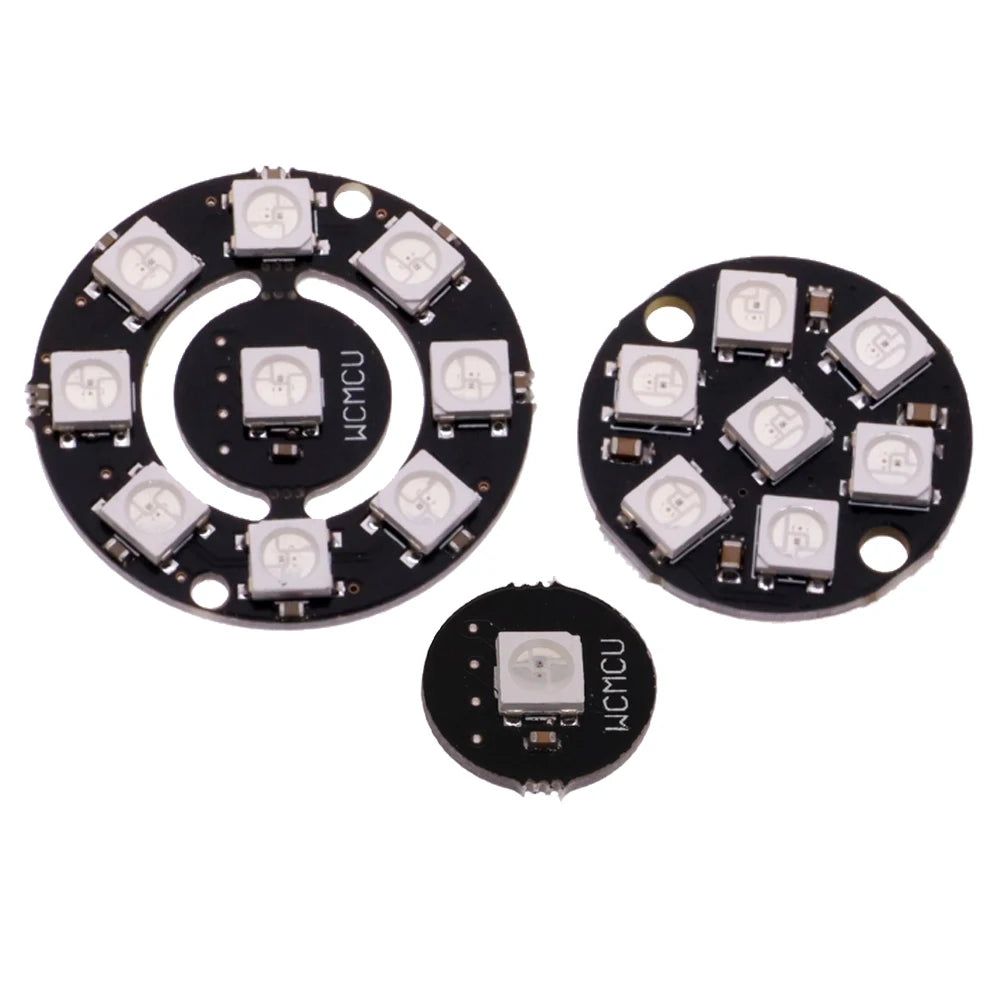 RGB LED Ring  1 3 4 7 8 9 12 16 24 32 Bits LEDs WS2812 5050 RGB LED Ring Lamp Light with Integrated Drivers For Arduino DIY Kit