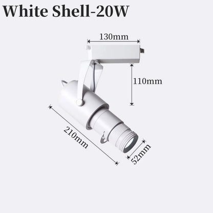 RGB Stage Zoom LED Track Lights Adjustable Focus Logo Projector Ceiling Spotlights Picture Gallery Theater Rail Lighting Fixture