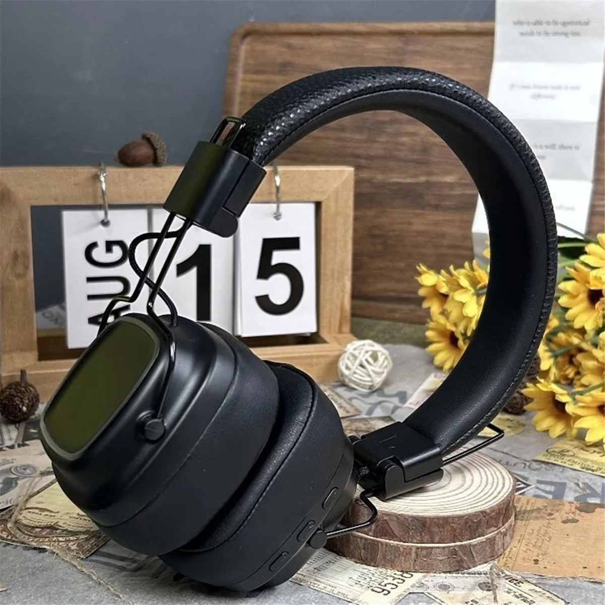 Headset for MAJOR IV Luminous Wireless Bluetooth Headset Heavy Bass Multi-Function Headset Microphone, Brown