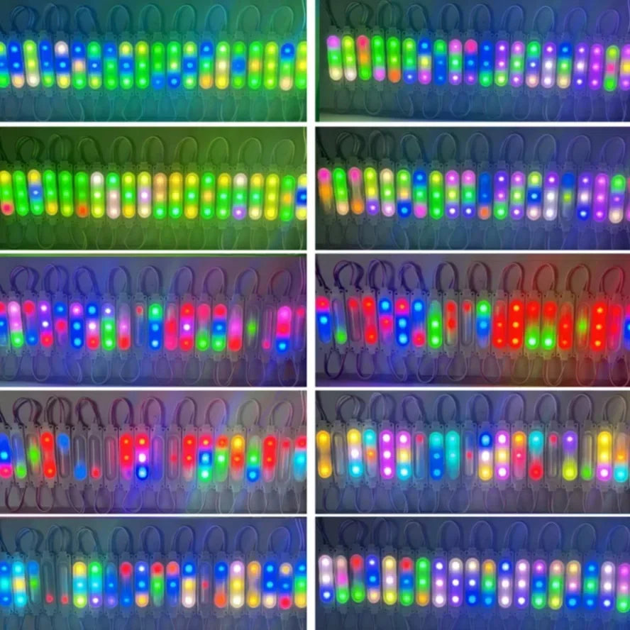 RGB Flowing Light Highlight with Lens Led Module Waterproof IP65 Foldable COB Light Strip Backlight Shop Banner Car Decoration