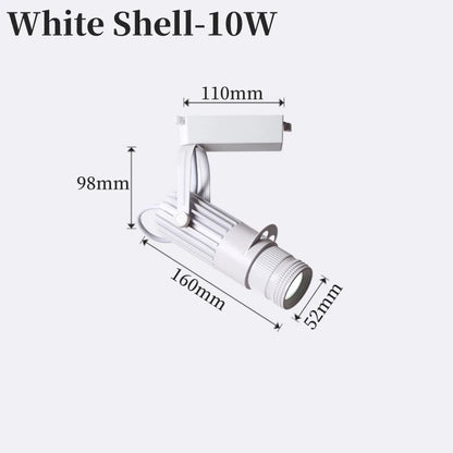 RGB Stage Zoom LED Track Lights Adjustable Focus Logo Projector Ceiling Spotlights Picture Gallery Theater Rail Lighting Fixture