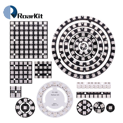 RGB LED Ring  1 3 4 7 8 9 12 16 24 32 Bits LEDs WS2812 5050 RGB LED Ring Lamp Light with Integrated Drivers For Arduino DIY Kit