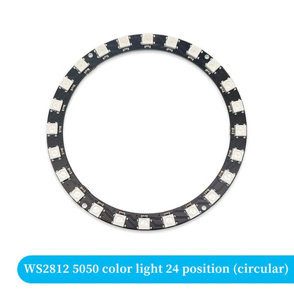 5V 1Bit 3 4Bit 7 8Bit 9 12Bit 16Bit 24Bit 32Bit 64 Bits WS2812 5050 RGB LED Ring Lamp Light + Integrated Drivers For Arduino Diy