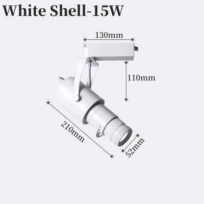 RGB Stage Zoom LED Track Lights Adjustable Focus Logo Projector Ceiling Spotlights Picture Gallery Theater Rail Lighting Fixture