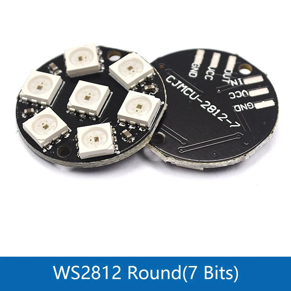 RGB LED Ring  1 3 4 7 8 9 12 16 24 32 Bits LEDs WS2812 5050 RGB LED Ring Lamp Light with Integrated Drivers For Arduino DIY Kit