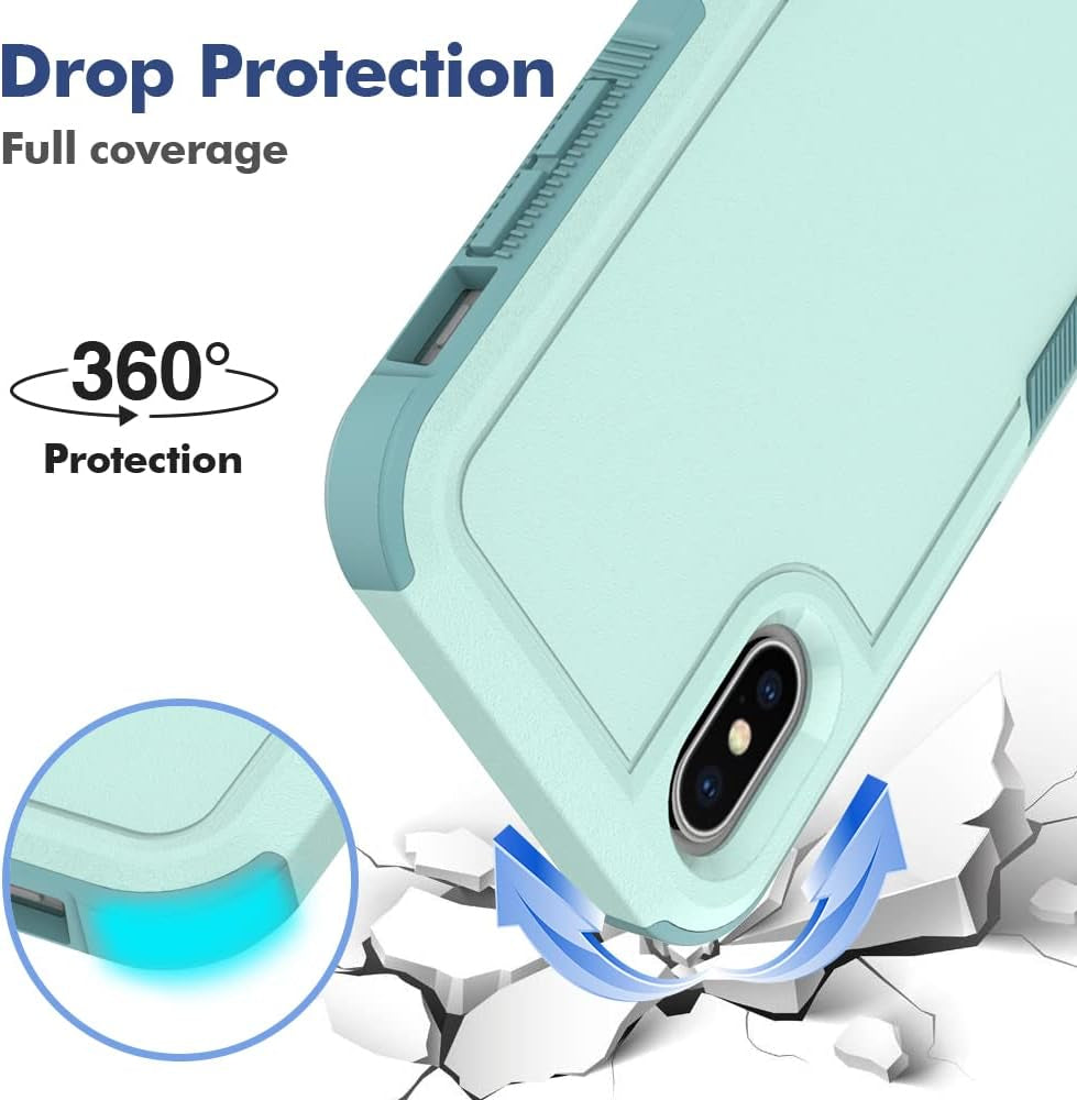 Case for Iphone Xs Max Case 6.5 Inch, Shockproof, Strong and Durable Phone Protective Case, Light Blue
