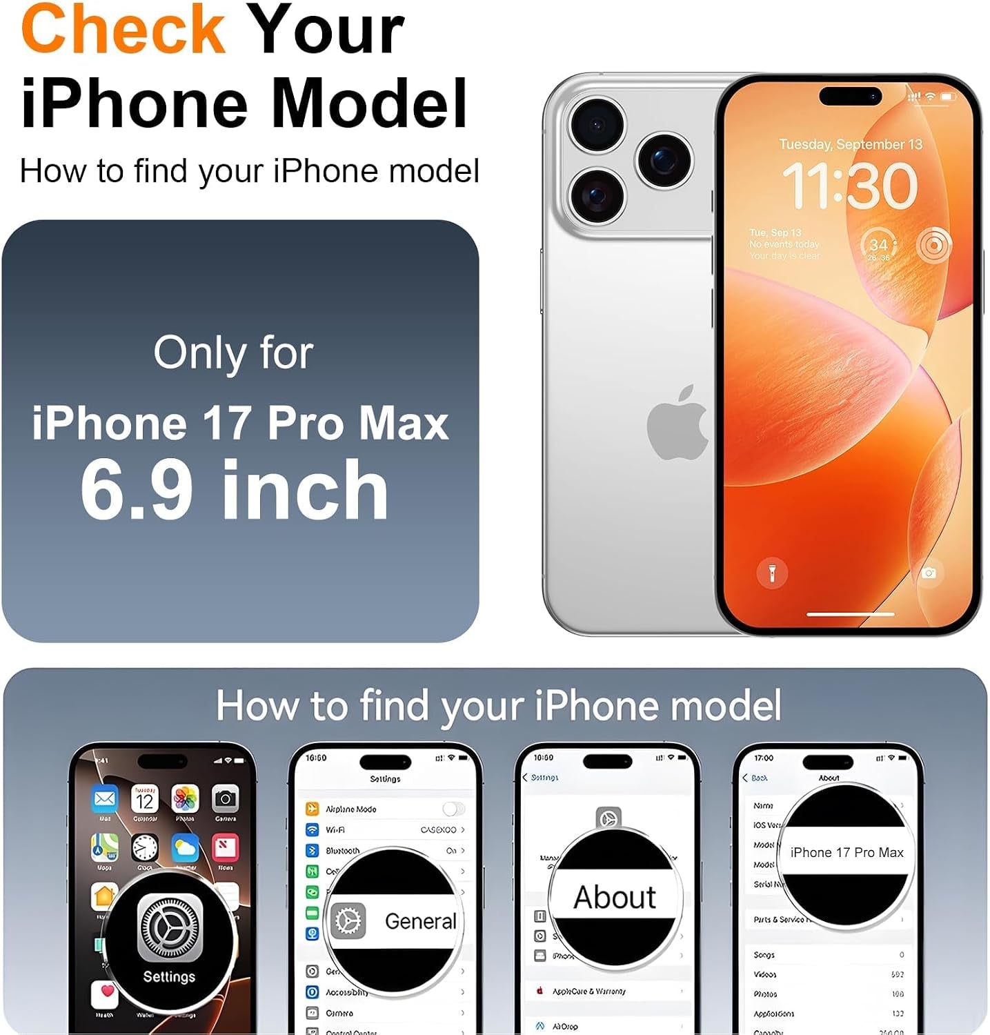 Magnetic for Iphone 17 Pro Max Case, [Compatible with Magsafe] [Full Camera Protection] Clear Glitter Gradient Sparkle Luxury Slim Phone Cases for Iphone 17 Pro Max, Shockproof Case for Women Girls