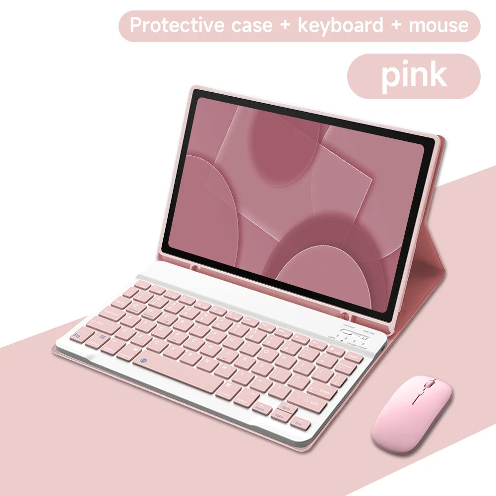 Tablet Case for Samsung Galaxy Tab S8 A8 S6 Lite Tablet Case with Bluetooth Keyboard Mouse Case for Samsung S7 plus S7 FE Case