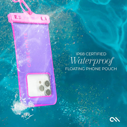 IP68 Floating Waterproof Phone Pouch / Case with Detachable Crossbody Lanyard - Purple Paradise