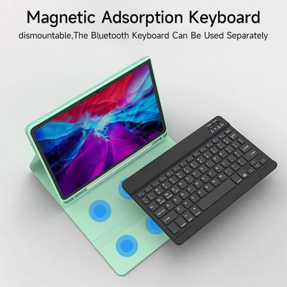 Tablet Case for Samsung Galaxy Tab S8 A8 S6 Lite Tablet Case with Bluetooth Keyboard Mouse Case for Samsung S7 plus S7 FE Case